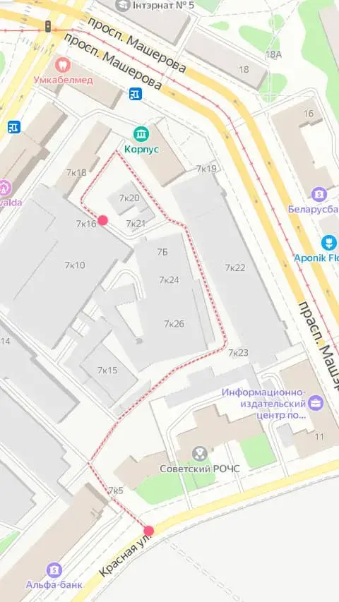 Карта прохода к офису ООО 'ЛюбоДело'